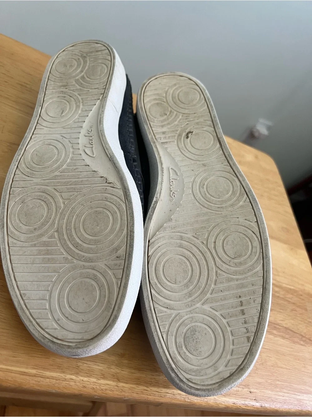 Clarks Gray Corduroy Slip-On Loafers